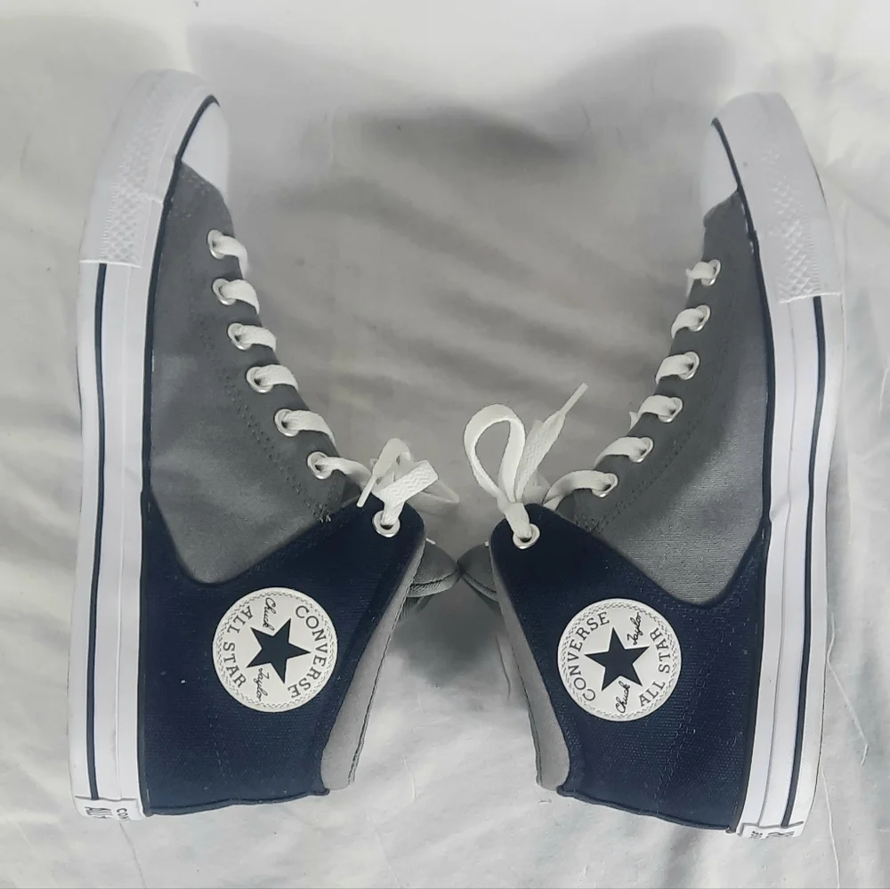Converse All Star Chuck Taylor Unisex Hightops Mens Size 10 Womens 12 Gray Blue - Picture 4 of 11